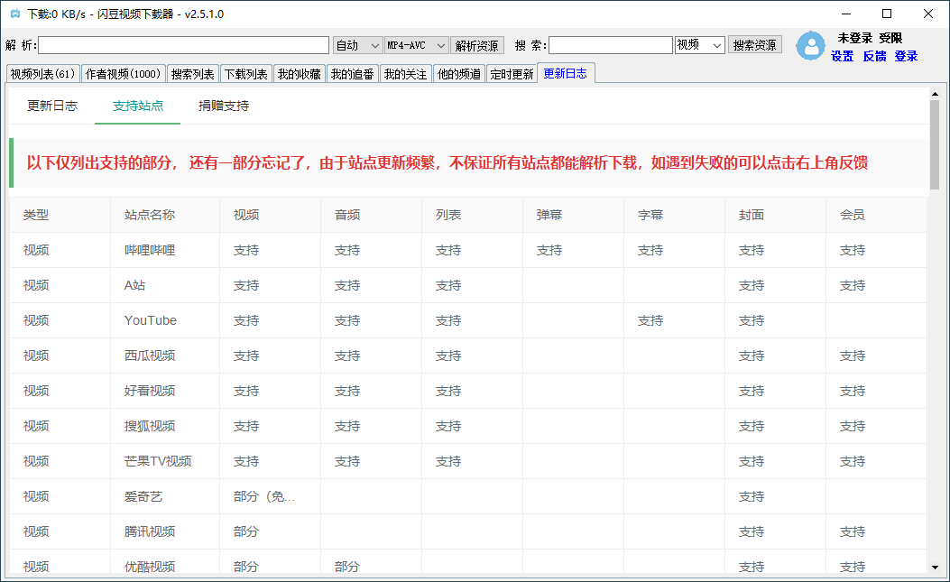 闪豆多平台视频下载器v3.2.0-滑稽小明