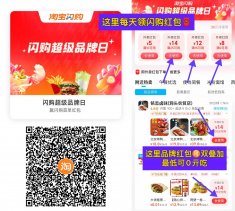 淘宝顶部闪购搜60666领闪购红包